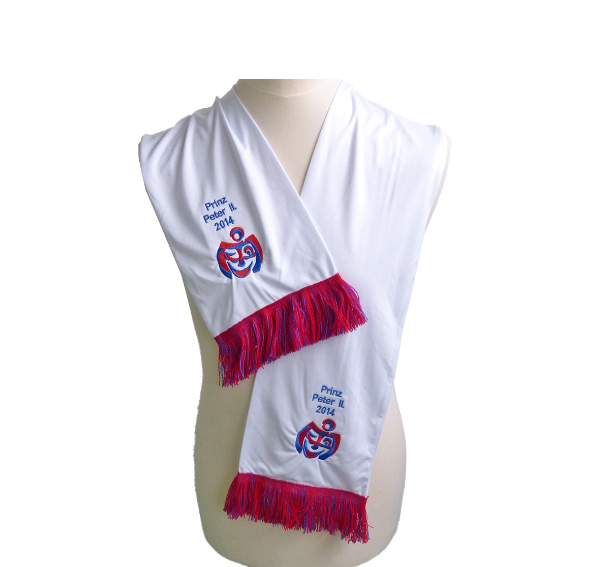 Polyschal Karneval mit Logo Stick