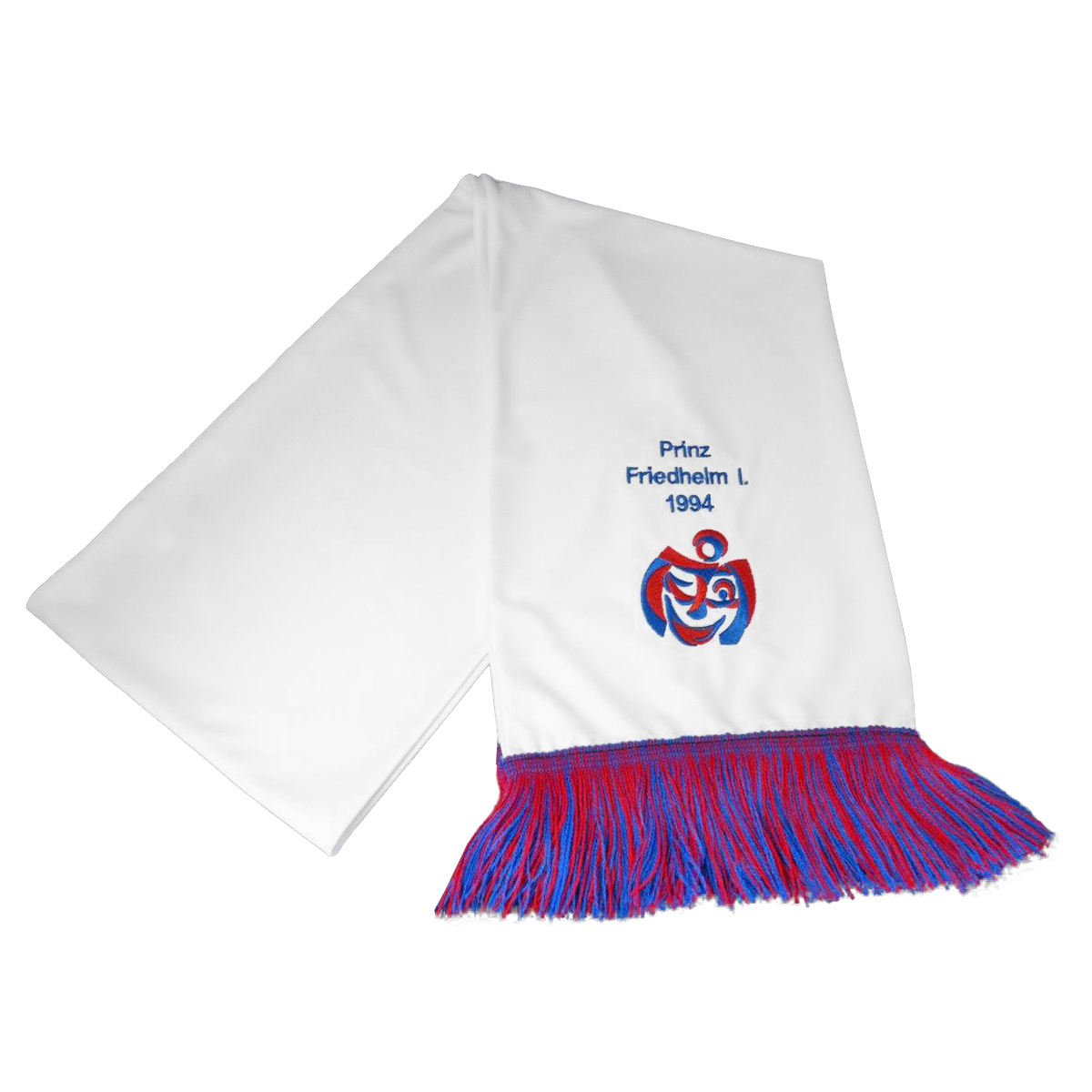 Polyschal Karneval mit Logo Stick